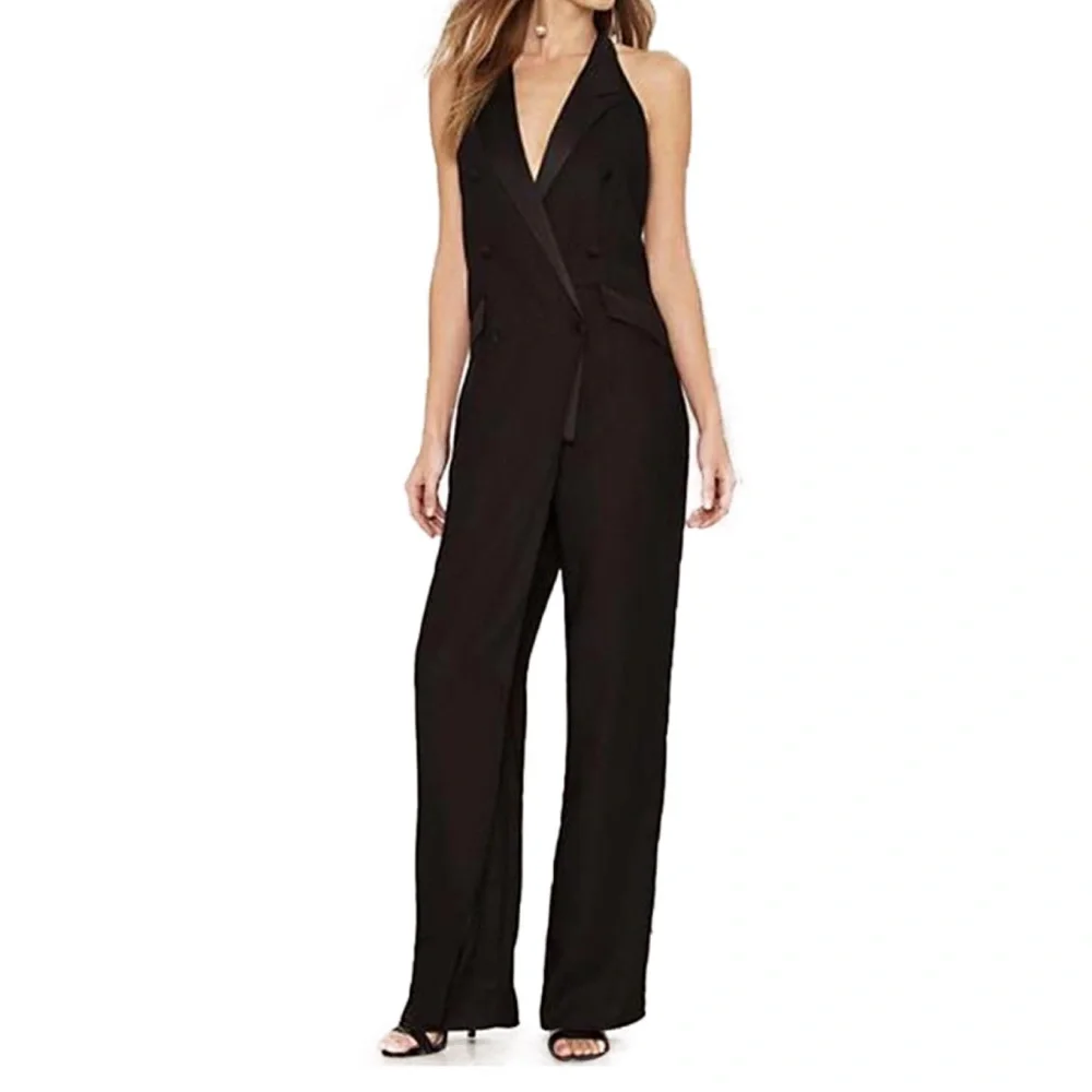Nasty Gal Tuxedo Jumpsuit Black - Picture 2 of 7